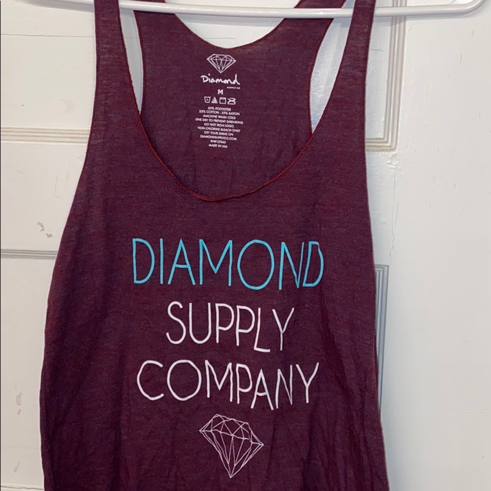 Diamond supply tank maroon size medium